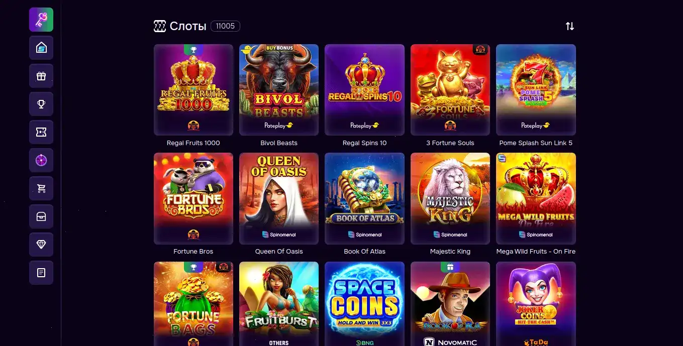 Vulkan Platinum casino мобильный интерфейс и статистика
